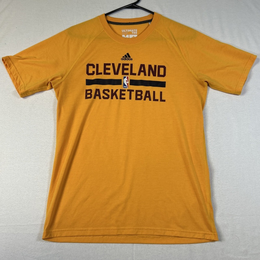 Adidas Cleveland Cavaliers NBA Basketball Mens TShirt Medium Yellow Ultimate Tee